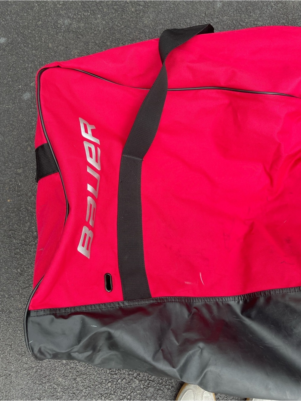 Bauer Red and Black Nylon Hockey Bag - Picture 2 of 4
